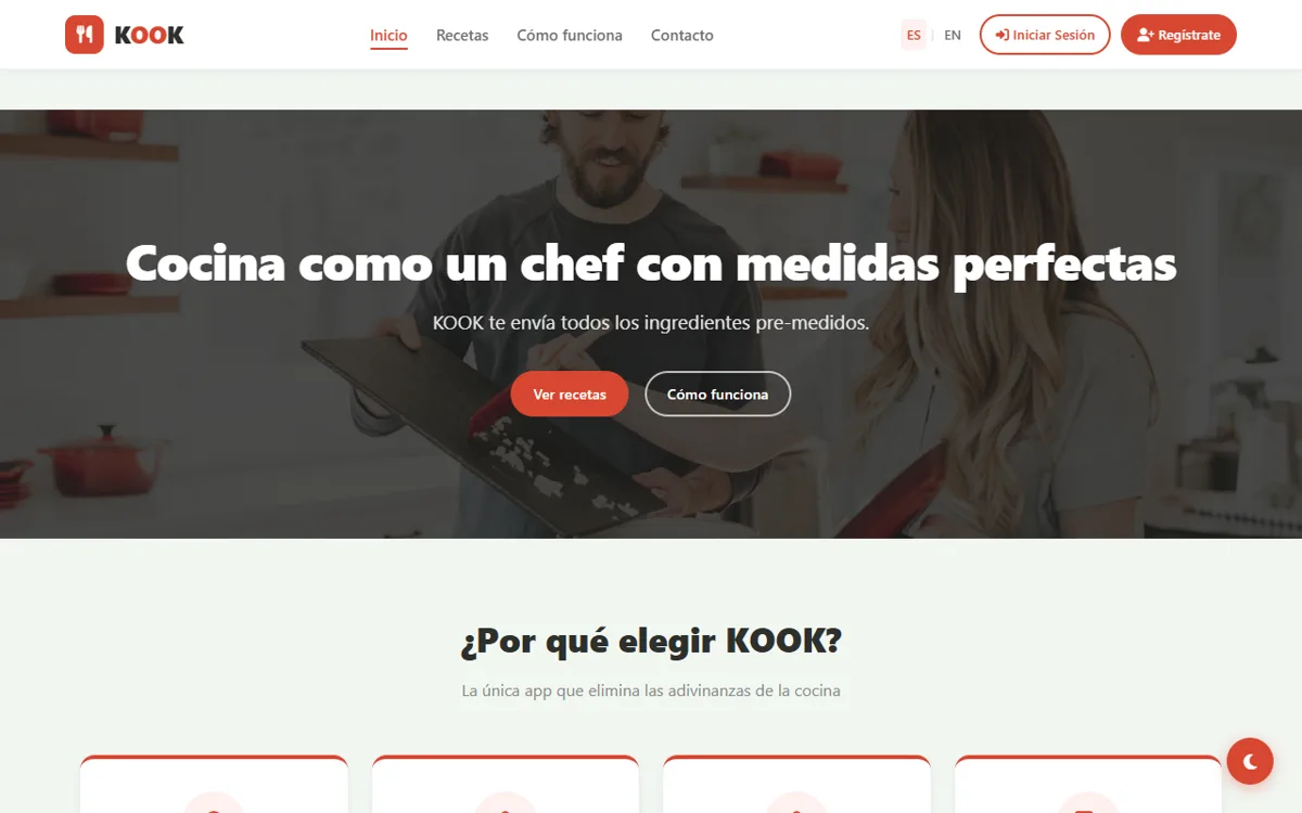 KOOK: página de inicio